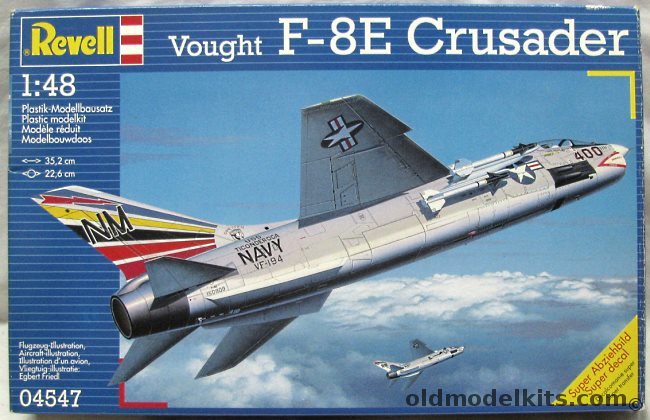 Revell 1/48 Vought F-8E Crusader - (F8EFN / F8U) - (ex Monogram), 04547 plastic model kit